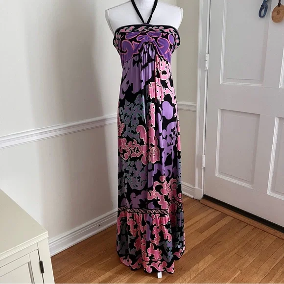 Hale Bob Dresses | Pre-Loved Hale Bob Maxi Dress | Color: Black/Purple | Size: M | Kargue's Closet Hale Bob Dresses | Pre-Loved Hale Bob Maxi Dress | Color: Black/Purple | Size: M | Kargue's Closet